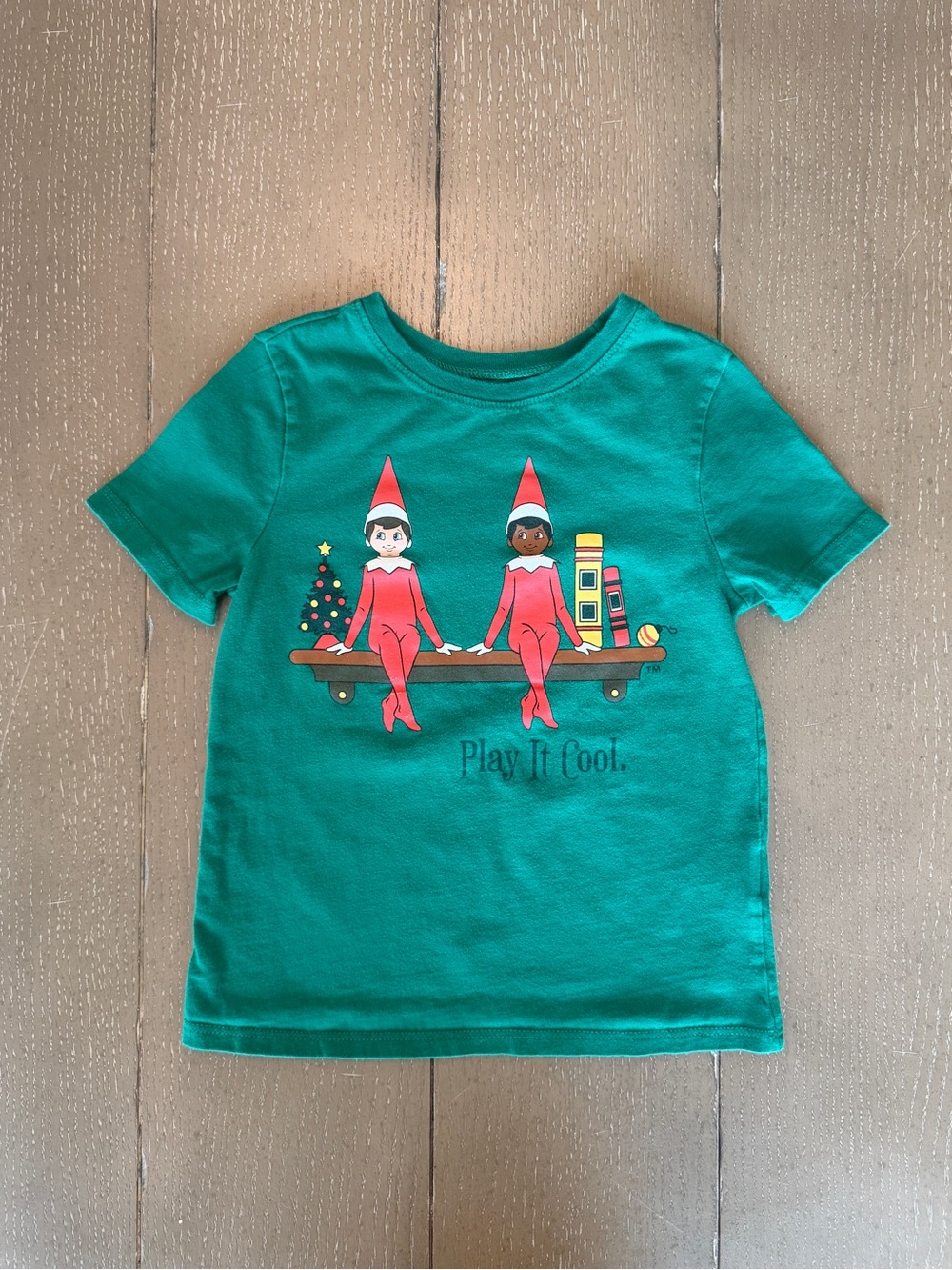 Elf On The Shelf Girls’ Short-Sleeve Green Holiday Elf T-Shirt • Size 5T